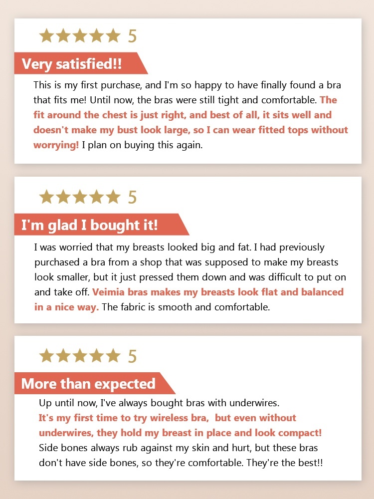 Anti-Sagging Minimizer Bra Seamless Comfort Soft Support Moisture Wicking VEIMIA