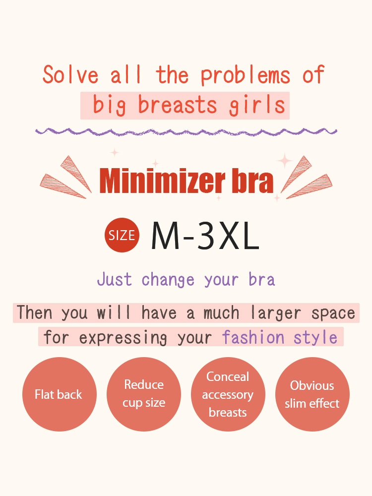 Ultra-Comfort Minimizer Bra Seamless Anti-Sagging Soft Support Nursing Friendly VEIMIA