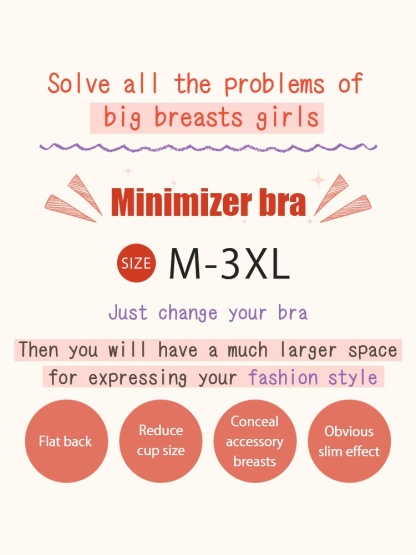 Ultra-Comfort Minimizer Bra Seamless Anti-Sagging Soft Support Nursing Friendly VEIMIA