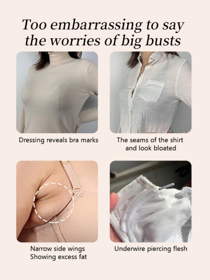 ​Seamless Minimizer Bra Anti-Sagging Soft Support Comfortable Invisible Under Clothes VEIMIA