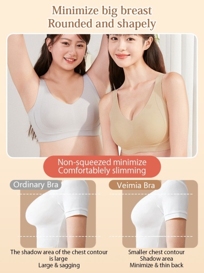 Anti-Sagging Minimizer Bra Seamless Soft Support Comfortable for Singapore Humidity VEIMIA​ 