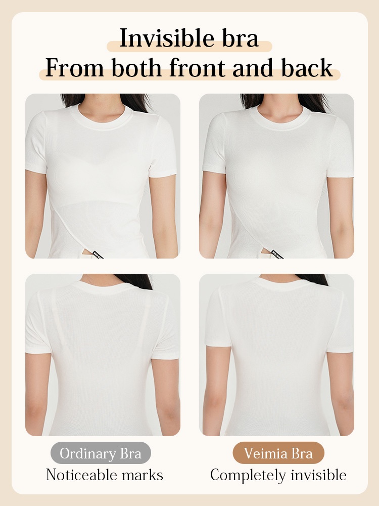 ​Comfortable Minimizer Bra Seamless Foundation Color Anti-Sagging Soft Support VEIMIA