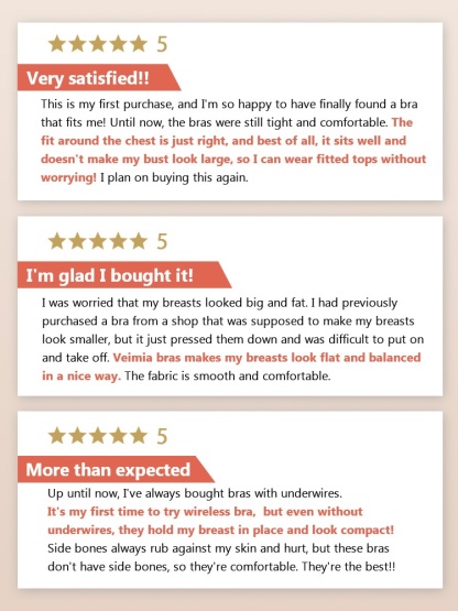 Anti-Sagging Minimizer Bra Seamless Comfort Soft Support Moisture Wicking VEIMIA