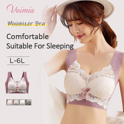 Flower Lace Utra-thin Plus Size Bra VEIMIA