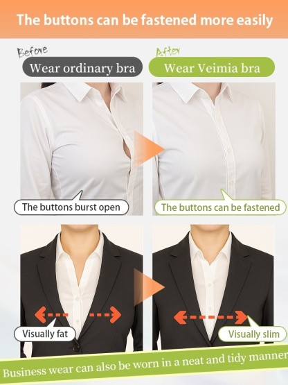 Plus Size Minimizer Bras Visually Slim In 1S With Wireless Design & Wide Straps For Pressure-free Fits VEIMIA