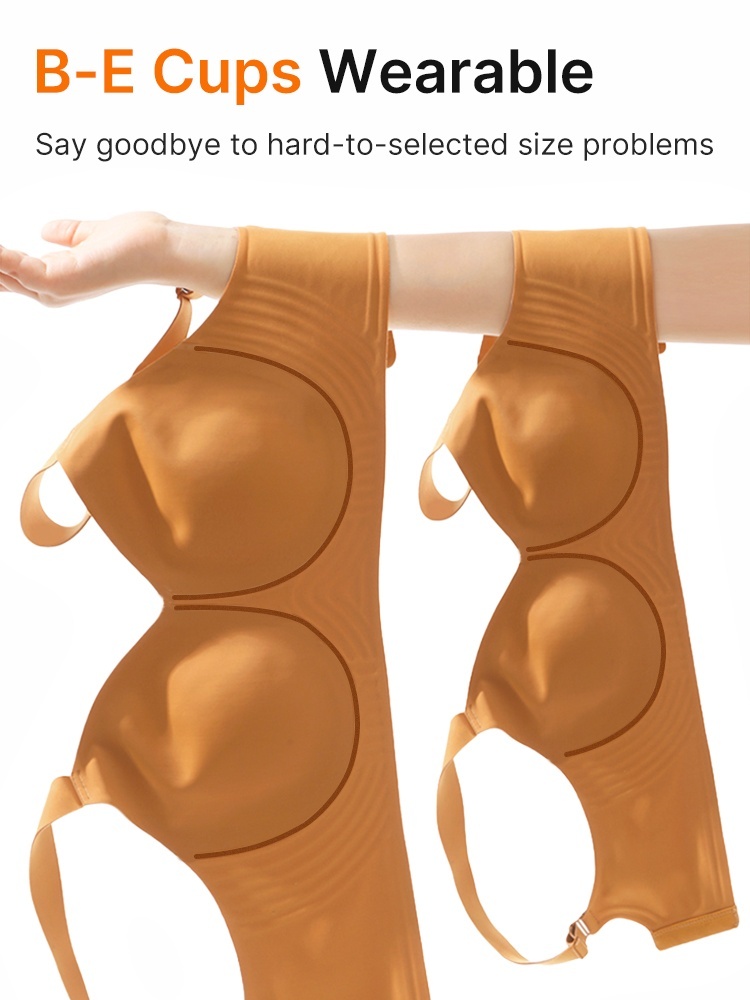 Plus Size Minimizer Bra Visually Slim In 1S With Wireless Design & Wide Straps For Pressure-free Chests VEIMIA