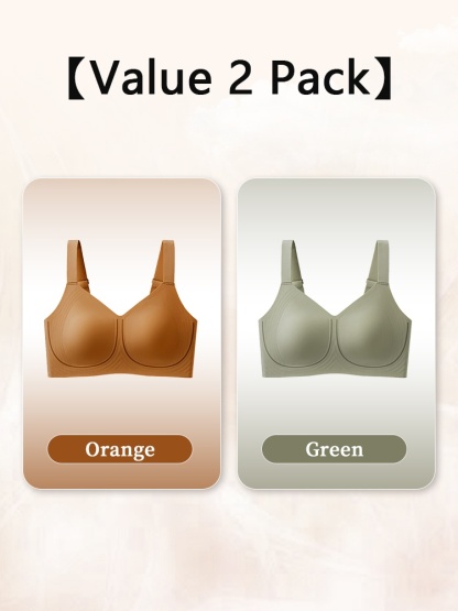 Plus Size Minimizer Bra Visually Slim In 1S With Wireless Design & Wide Straps For Pressure-free Textures VEIMIA