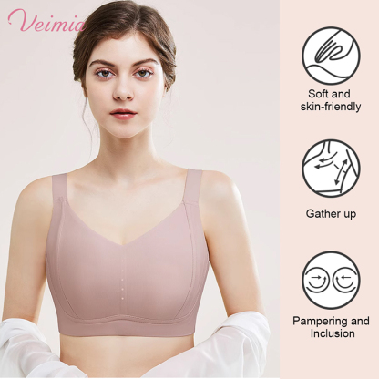 Ultra Thin Breathable Full Coverage Plus Size Bras For Back Slimming VEIMIA