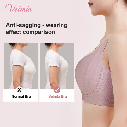 Thin Breathable Full Coverage Plus Size Bra For Back Slimming VEIMIA