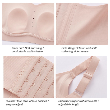 Thin Breathable Full Coverage Plus Size Bras For Back Slimming VEIMIA