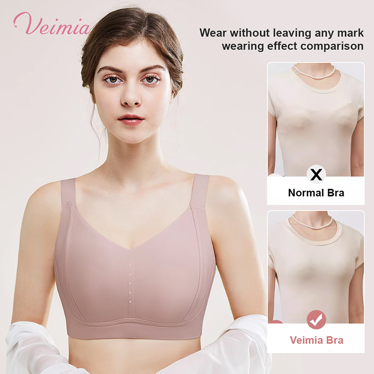Ultra Thin Full Coverage Plus Size Bra For Back Slimming VEIMIA