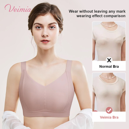 Ultra Thin Full Coverage Plus Size Bra For Back Slimming VEIMIA