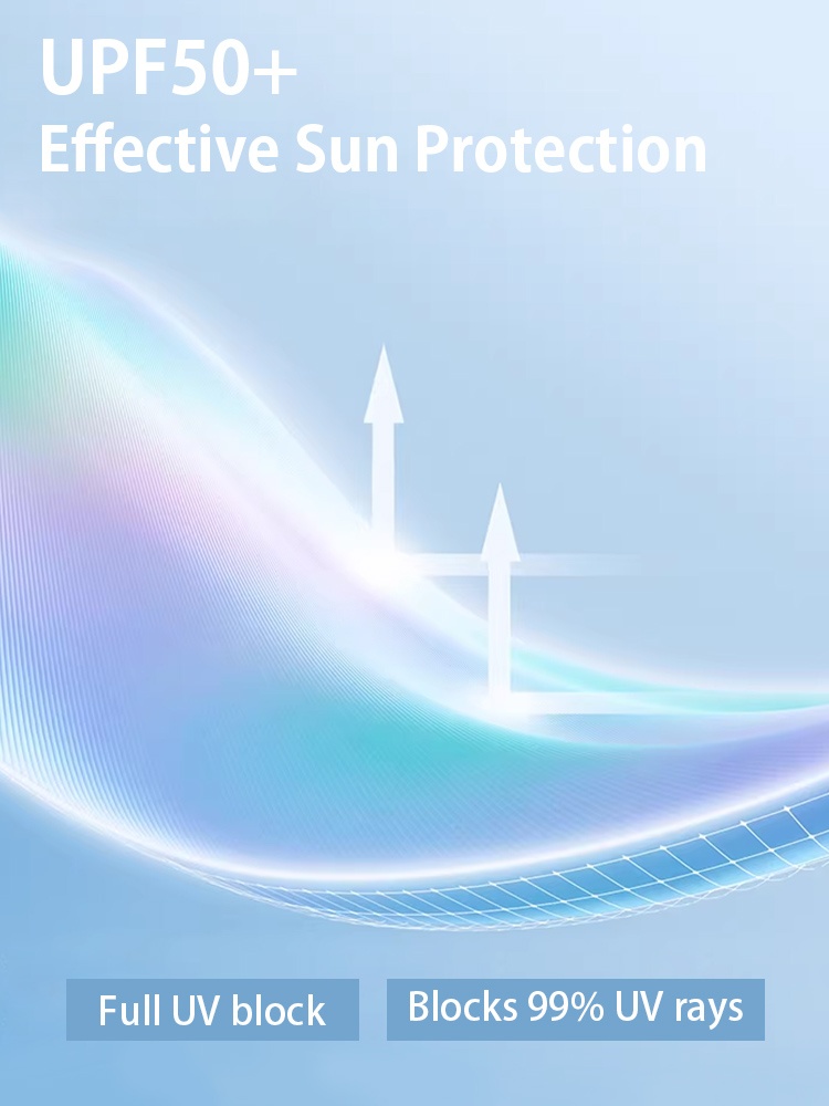 UPF50+ UV protection fabric graphic blocking 99% UV rays - VEIMIA