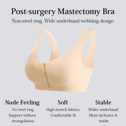 Seamless Front Closure Post Surgery Mastectomy Bras For Breast Prosthesis VEIMIA