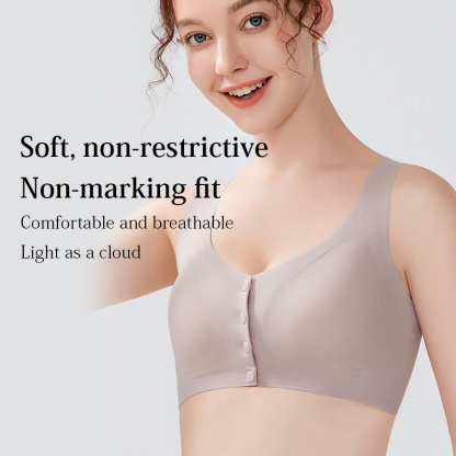 Seamless Front Closure Mastectomy Bras With Pockets For Breast Prosthesis VEIMIA