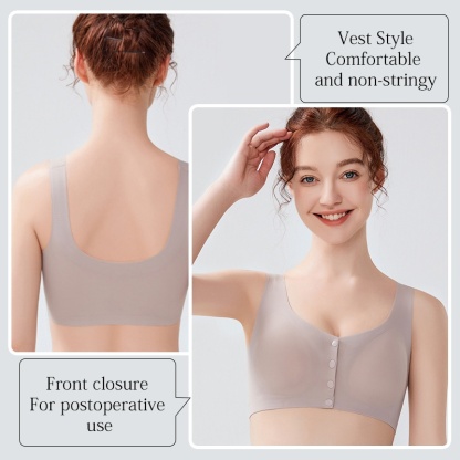 Seamless Front Closure Post Surgery Mastectomy Bra For Breast Prosthesis VEIMIA