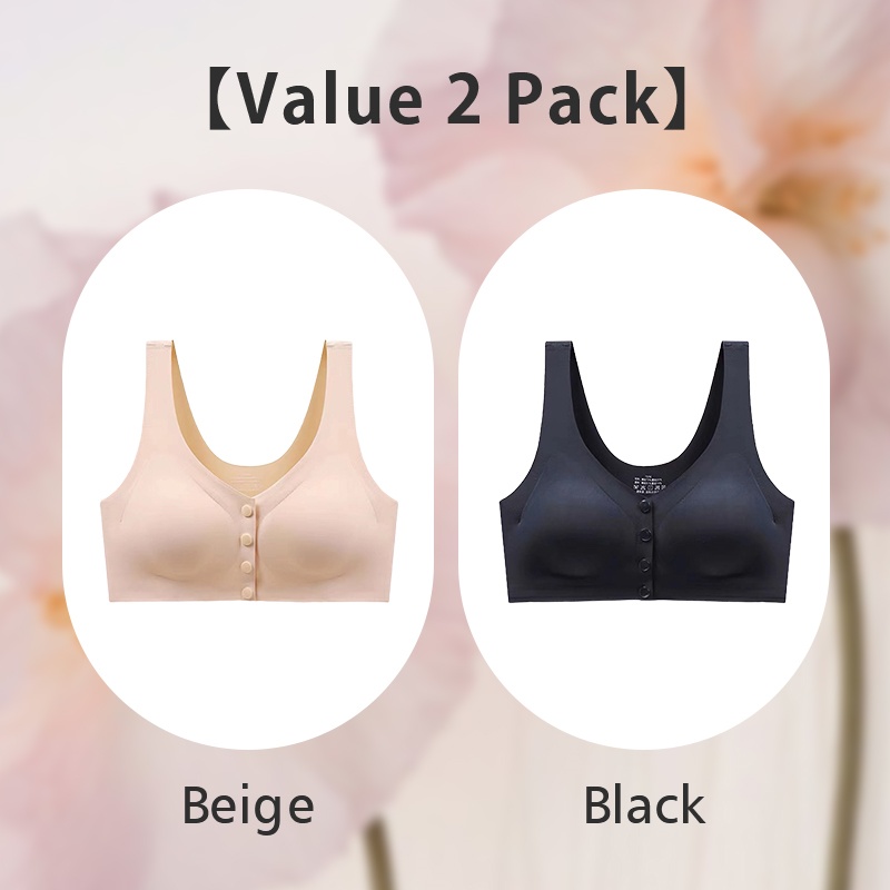VEIMIA Seamless Front Closure Mastectomy Bra With Pockets For Womens Breast Prosthesis