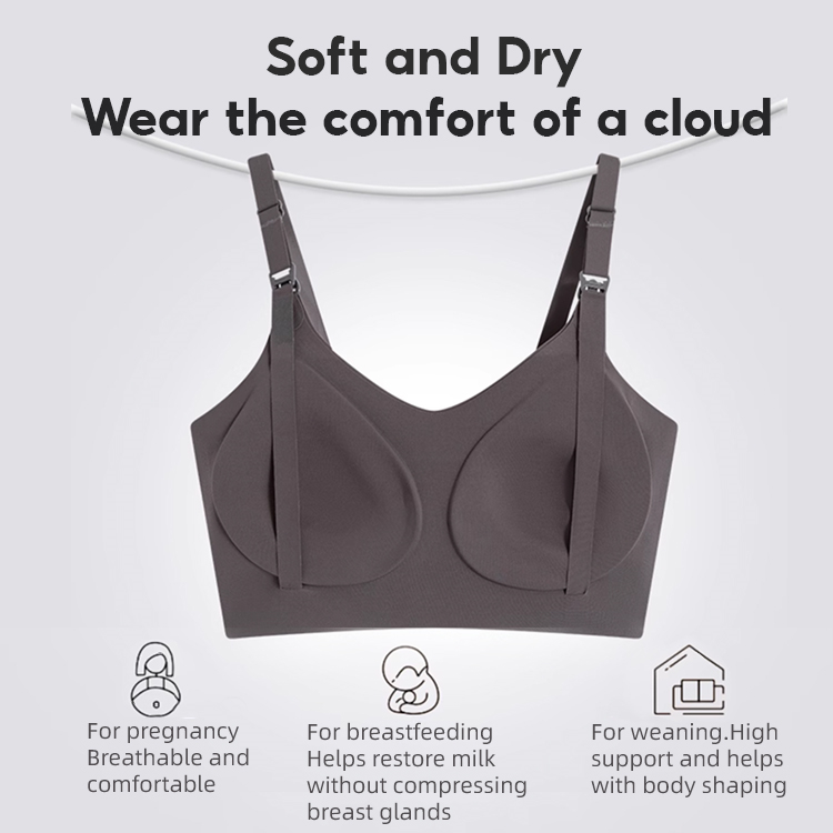 Ultra Thin Seamless Pregnancy Bra Comfort Wireless Breastfeeding Nursing Bralette VEIMIA