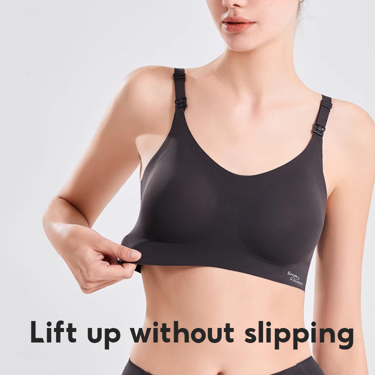 Thin Jelly Stripe Seamless Pregnancy Bra Comfort Wireless Breastfeeding Nursing Bralette VEIMIA