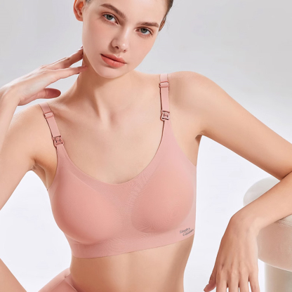 Pink Ultra Thin Seamless Pregnancy Bra Comfort Wireless Breastfeeding Nursing Bralette VEIMIA