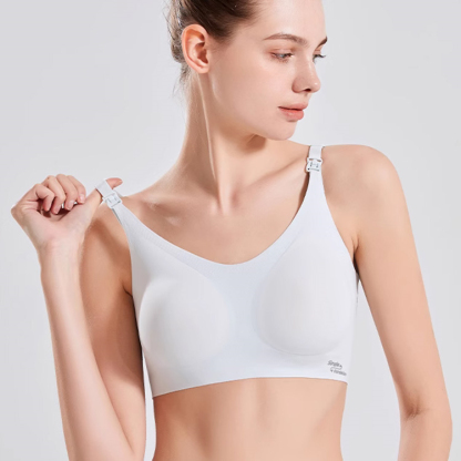 Ivory Ultra Thin Seamless Pregnancy Bra Comfort Wireless Breastfeeding Nursing Bralette VEIMIA