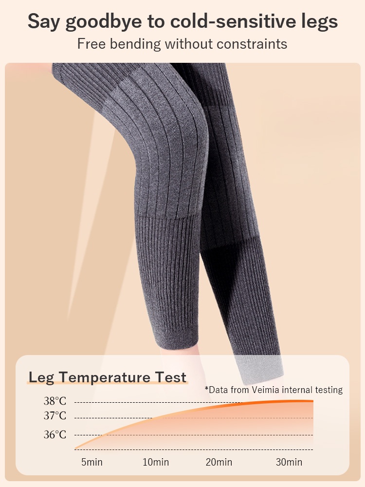 3-5 ​​Pair​​ Premium Knee Sleeves Thermal ​​Locks​​, Comfortable Without Constraint & Extended Design VEIMIA