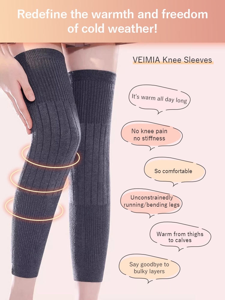 3-5 ​​Pair​​ Premium Knee Sleeves Thermal Lock, Comfortable Without Constraint & Extended ​​Designs​​ VEIMIA