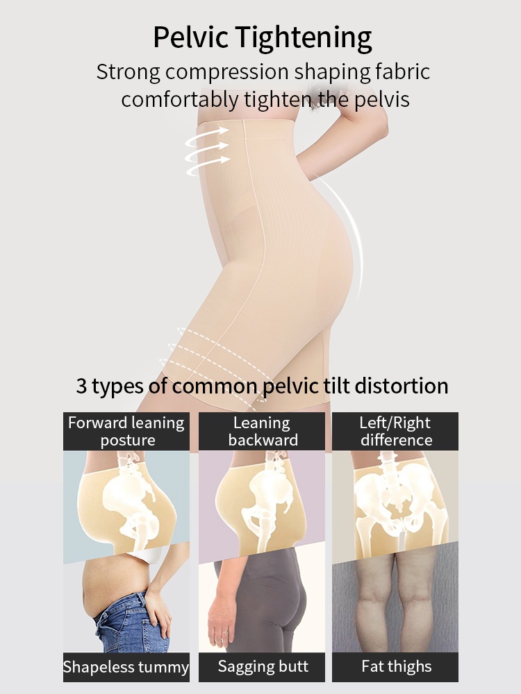 Premium Shapewear Shorts High Waisted Bodies Shapers, Tummy Control With Pelvic Correction For 3D Butt Support VEIMIA
