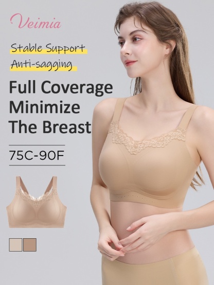 Pressure-free Minimizer Bra Full Fits Slimming, Anti-sagging & Wireless Comfort VEIMIA