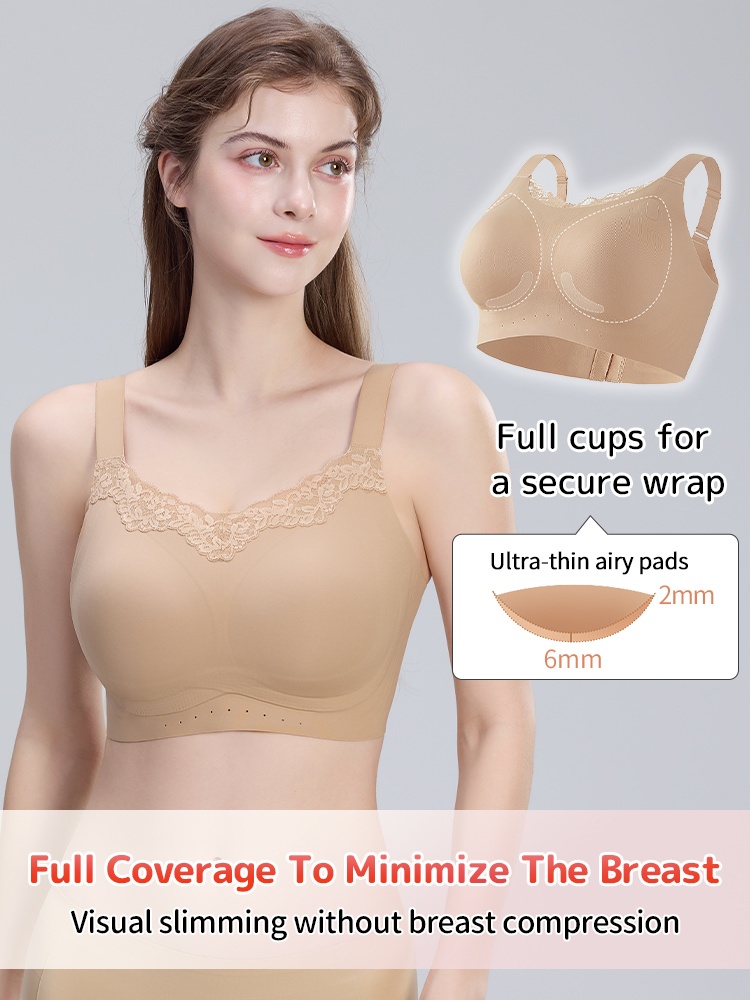 Pressure-free Minimizer Bra Full Coverage Shaping, Anti-sagging & Wireless Comfort VEIMIA