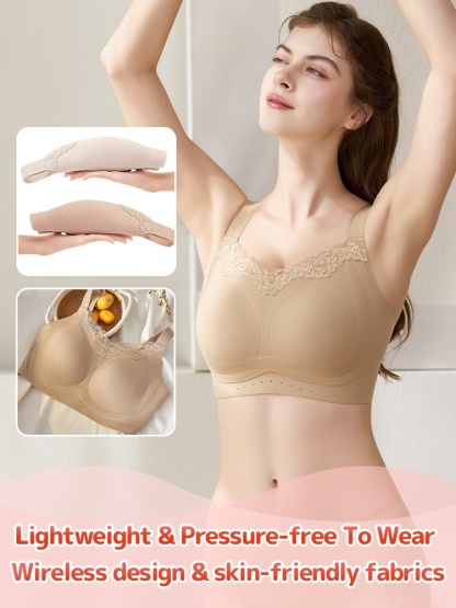 Pressure-free Minimizer Bra Full Coverage Slimming, Anti-sagging & Wireless Ease VEIMIA