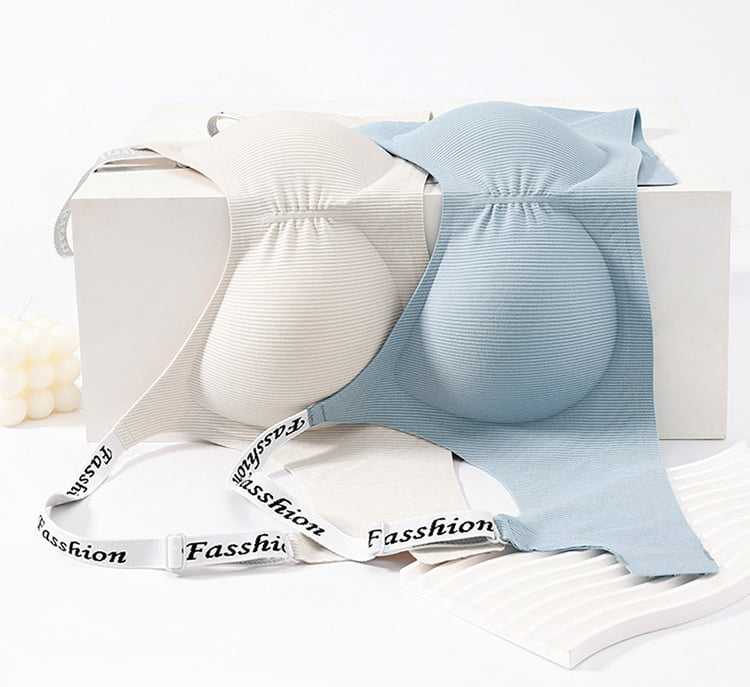 Breathable Seamless Wireless Bra Stylish Shoulder Straps Comfort Support To Create Rounded Bust VEIMIA