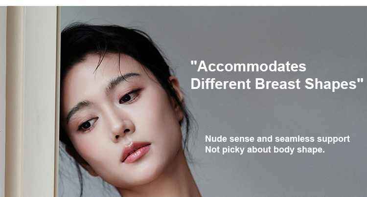 Breathable Seamless Wireless Anti-sagging Bras Stylish Shoulder Strap Comfortable Support VEIMIA