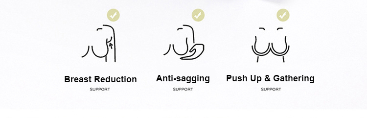 Seamless Wireless Anti-sagging Lift Up Bra Stylish Straps Comfortable Support VEIMIA