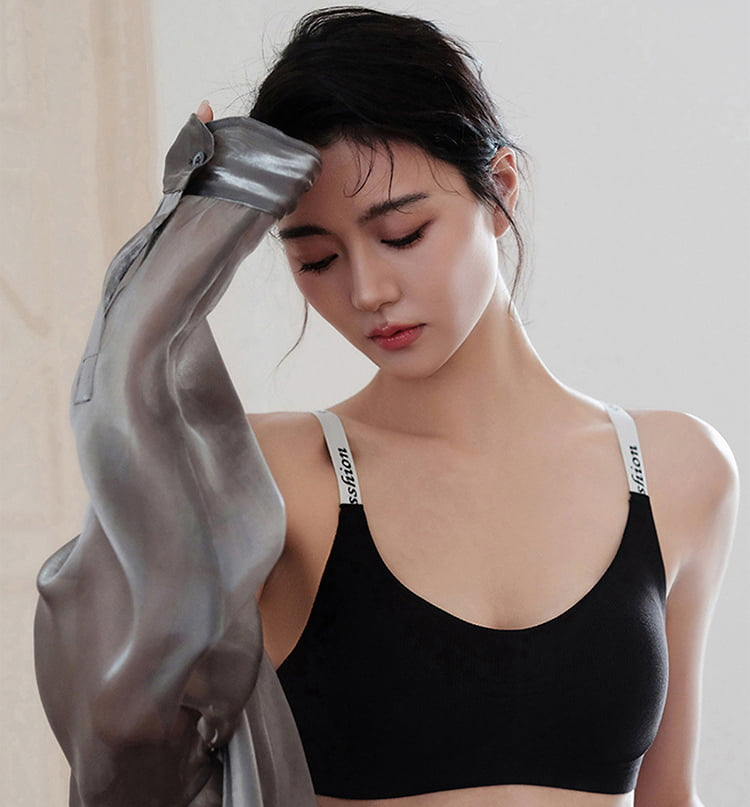 Seamless Wireless Anti-sagging Lift Bra Stylish Straps Comfortable Support Easy Gathering VEIMIA