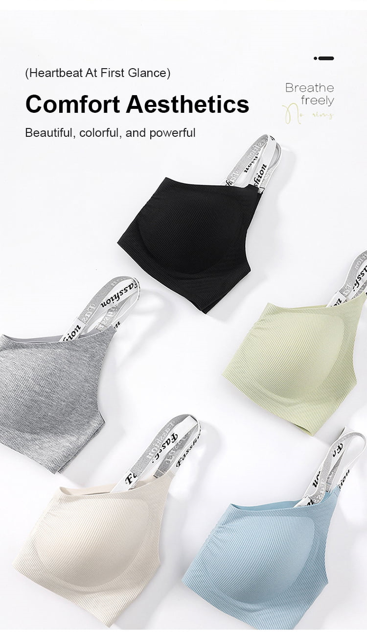 Seamless Wireless Lift Up Bra Stylish Straps Comfortable Support Easy Gathering VEIMIA
