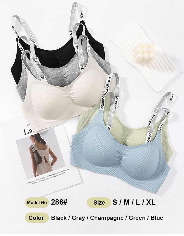 Seamless Lift Up Bra Stylish Straps Fixed Cup Comfortable Support Easy Gathering VEIMIA