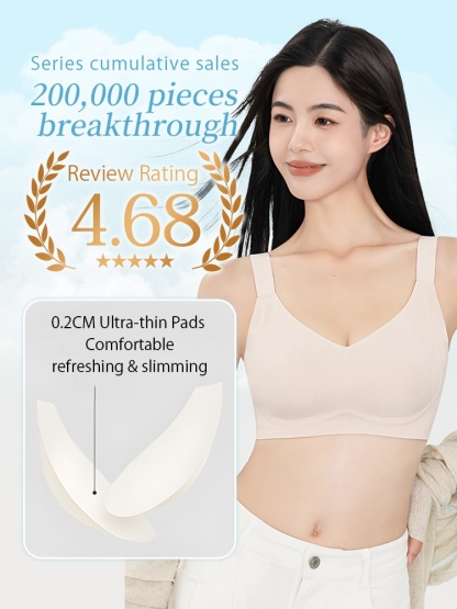 Refreshing Minimizer Bra With Super Thin Cups For Slimming, Skin-friendly 24-hour Comfortable Plus Size Bra Provides Strong Supportings VEIMIA