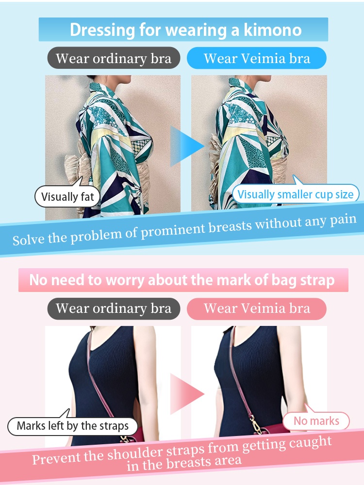 Refreshing Minimizer Bra With Super Thin Cups For Slimming, Skin-friendly 24-hour Comfortable Plus Size Bra Provides Strong Supporters VEIMIA