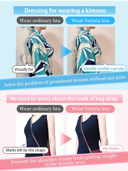 Refreshing Minimizer Bra With Super Thin Cups For Slimming, Skin-friendly 24-hour Comfortable Plus Size Bra Provides Strong Supporters VEIMIA