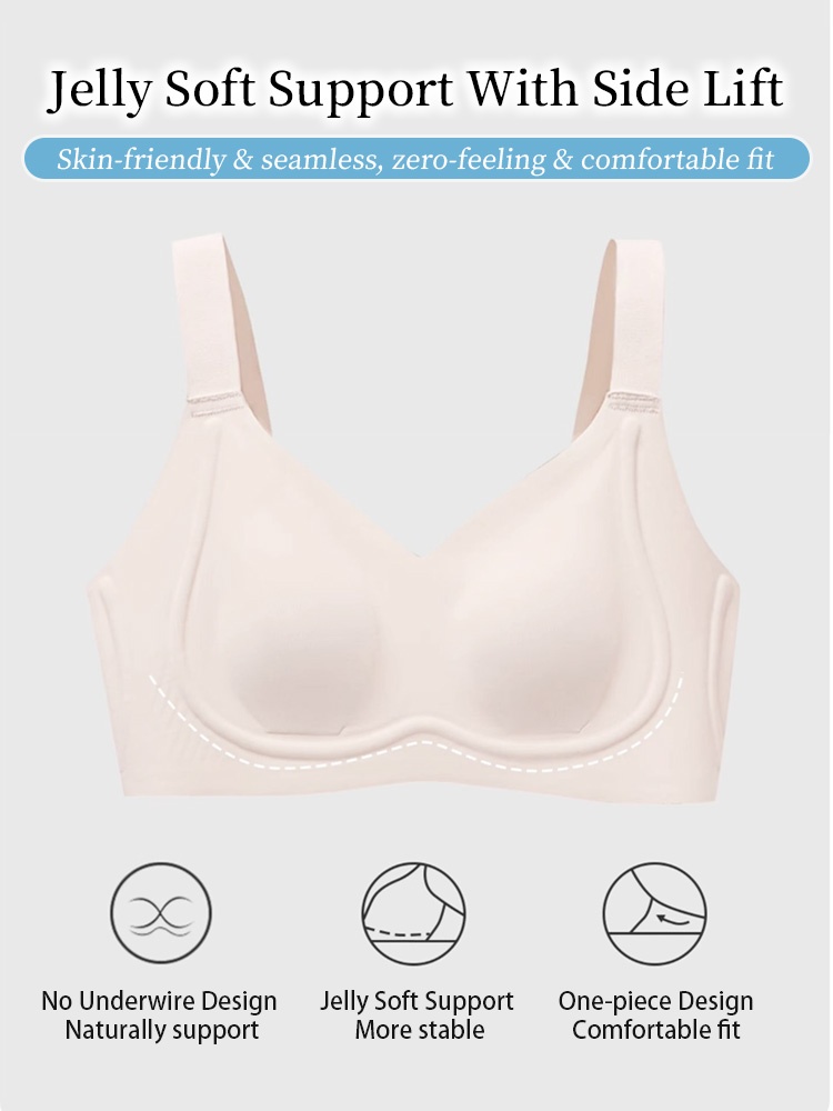 Refreshing Minimizer Bra With Super Thin Cups For Slimming, Skin-friendly 24-hour Comfortable Plus Size Bra Provides Strong Supportives VEIMIA