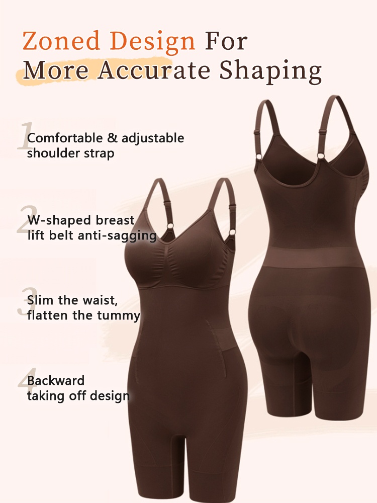 Sculpting Bodysuit Full Body Shaping With Double-X Hold, Seamless Zero-pressure Fit & Built-in Convenience VEIMIA