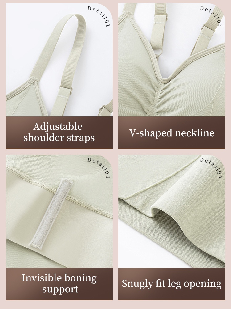 Sculpting Bodysuit Full Body Shaping With Double-X Support, Seamless Zero-pressure Shape & Built-in Convenience VEIMIA