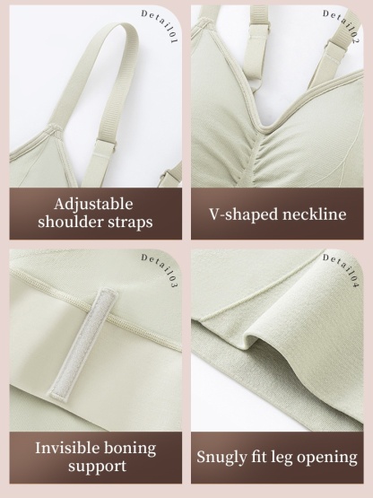 Sculpting Bodysuit Full Body Shaping With Double-X Support, Seamless Zero-pressure Shape & Built-in Convenience VEIMIA