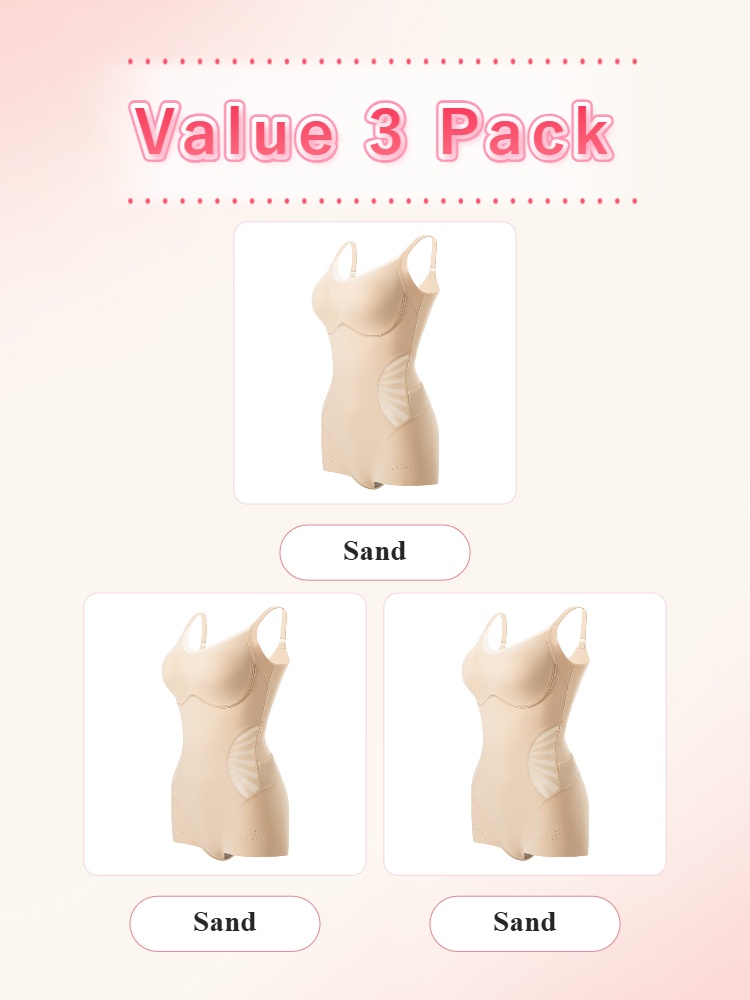 Value 3 pack sand sculpting bodysuits shown in matching color VEIMIA