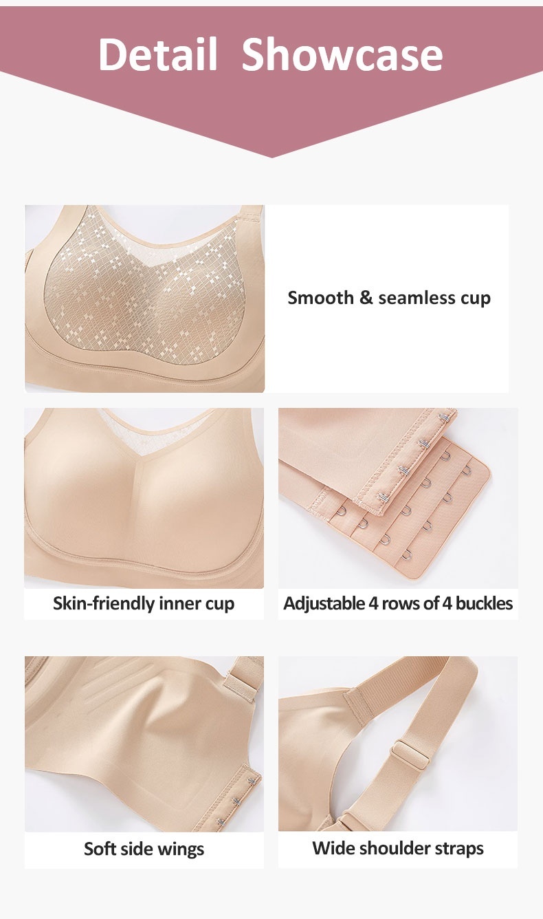 Sculpting Minimizer Bra With Full Holds, Elegant Mesh Cups & Stable Support VEIMIA