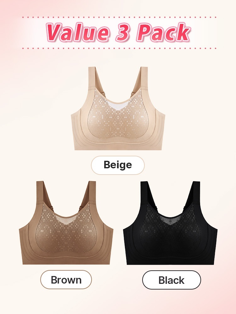 Sculpting Minimizer Bra With Full Coverage, Elegant Mesh Shells & Stable Structure VEIMIA