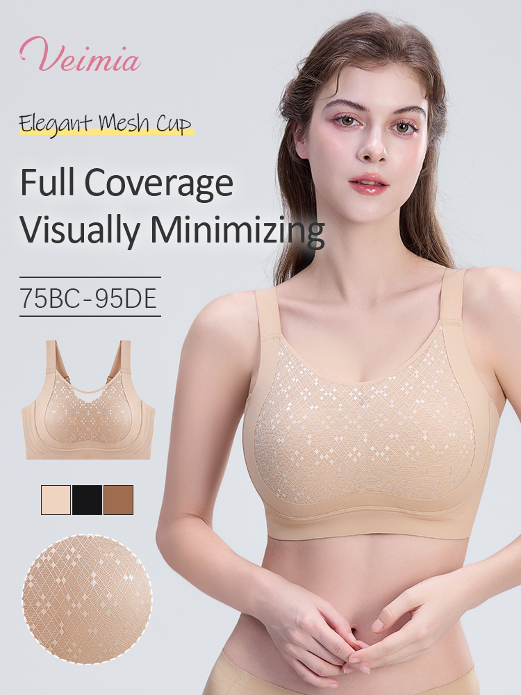 Sculpting Minimizer Bra With Full Coverage, Elegant Fabrics Cups & Stable Support VEIMIA