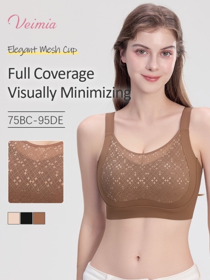 Sculpting Minimizer Bra With Full Coverage, Elegant Fabrics Cups & Stable Support VEIMIA