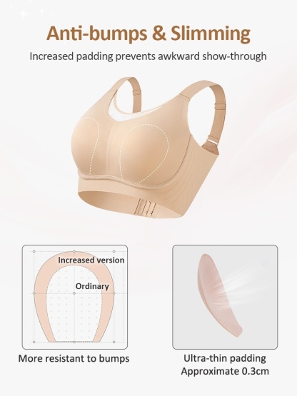 Sculpting Minimizer Bra With Full Coverage, Elegant Mesh Cups & Stable Structure VEIMIA